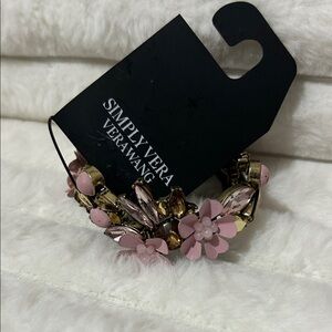 Simply Vera Vera Wang Pink and Gold Floral Bracelet